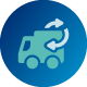UV-C can be used in the transportation sector to disinfect interior surfaces - icon
