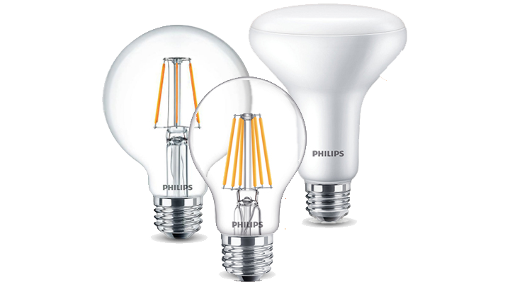 Philips LED Ultra Definition Flicker-Free Dimmable, Eye Comfort Technology,  Soft White 2700K BA11 Clear Glass Light Bulb, 500 Lumen, 5W=60W, E12 Base